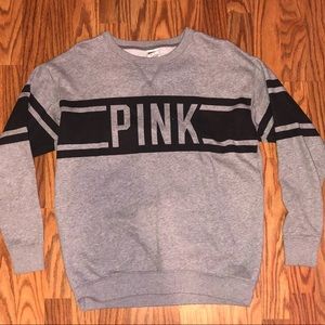 Grey Crewneck - PINK
